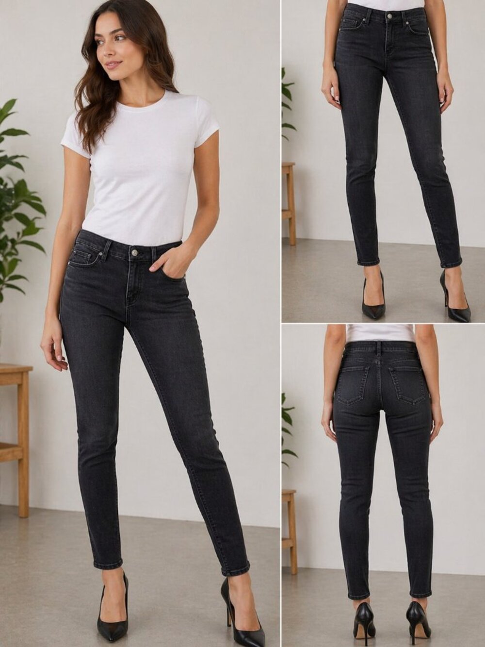 Black Skinny Jeans Women’s Stretch Denim Slim Fit LOFT 29